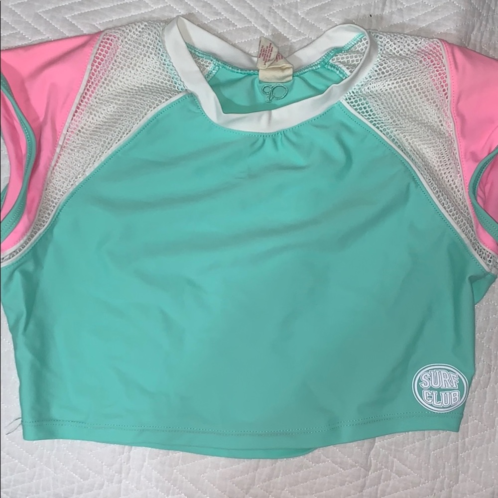 swim cropped cover up